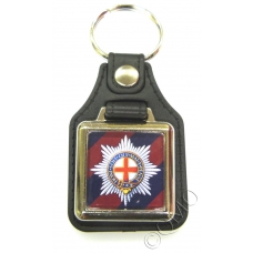 Coldstream Guards Leather Medallion Keyring